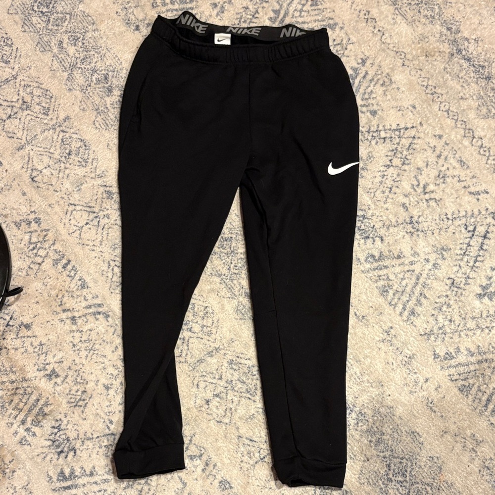 Nike Black Sweatpants with White Logo